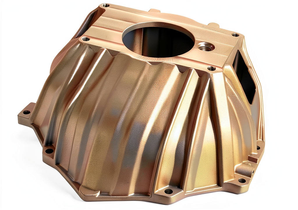 Installing Aluminum Bell Housing ALMULOO for Chevy Drivetrain on a wooden workbench