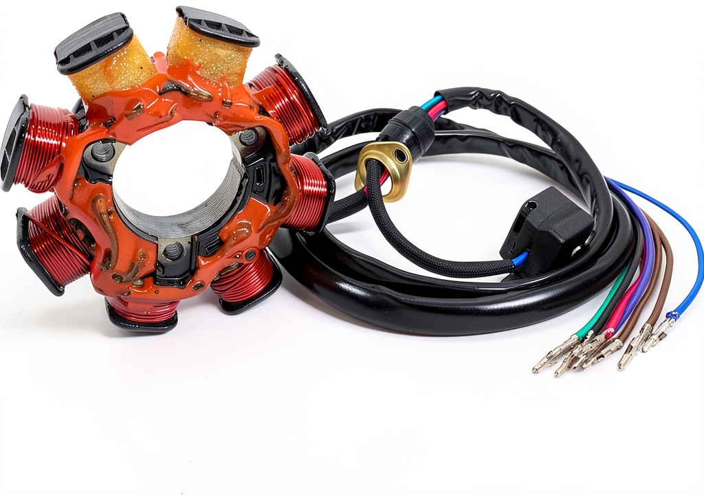MOTOCEO ignition stator installed in a Kawasaki motorcycle
