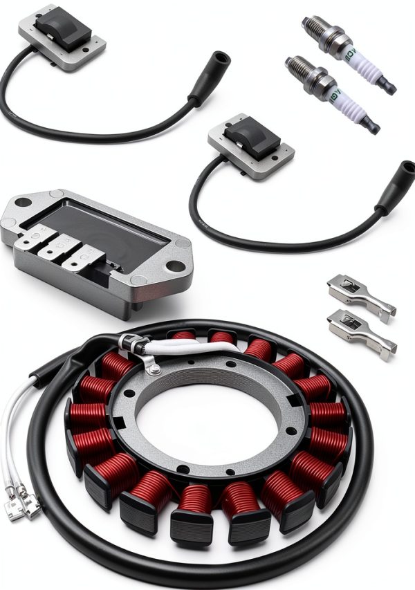 Ignition Stator Kit WUMZIJ Set with Coil, Regulator, Spark Plugs-0