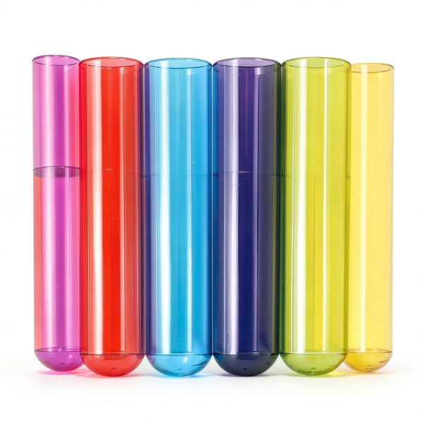 Juvale Test Tube Shot Glasses Plastic 4 Pack Multicolor 1.5 oz Tubes-3
