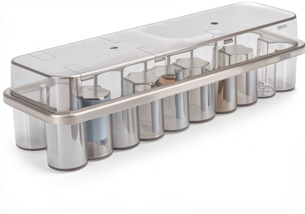 Freezer Box Vial Storage Case Durable Plastic Test Tube Holder for Vials Efficient Organization Rack for Laboratory and Essential Oil Use Transparent Design-2