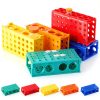 4 Way Test Tube Rack Holder 5 Pack Interlocking Plastic Tioncy-0
