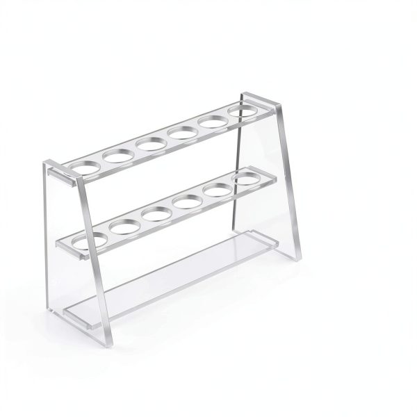 Acrylic Test Tube Holder Rack 2 Pack AceOrbit Clear 6‑Well Lab Rack-1