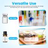 Homoyoyo 24 Count 3ml Plastic Vial Box Case Transparent Microtube Holder with Lid for Safe Storage Organization White-3