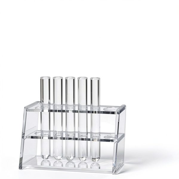 Acrylic Test Tube Holder Rack 2 Pack AceOrbit Clear 6‑Well Lab Rack-3