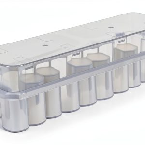 Freezer Box Vial Storage Case Durable Plastic Test Tube Holder for Vials Efficient Organization Rack for Laboratory and Essential Oil Use Transparent Design-0