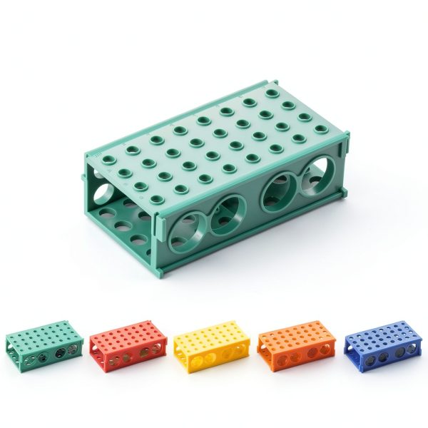 4 Way Test Tube Rack Holder 5 Pack Interlocking Plastic Tioncy-1