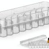 Homoyoyo 24 Count 3ml Plastic Vial Box Case Transparent Microtube Holder with Lid for Safe Storage Organization White-0