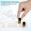 Homoyoyo 24 Count 3ml Plastic Vial Box Case Transparent Microtube Holder with Lid for Safe Storage Organization White-2