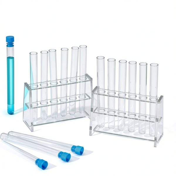 Acrylic Test Tube Holder Rack 2 Pack AceOrbit Clear 6‑Well Lab Rack-4