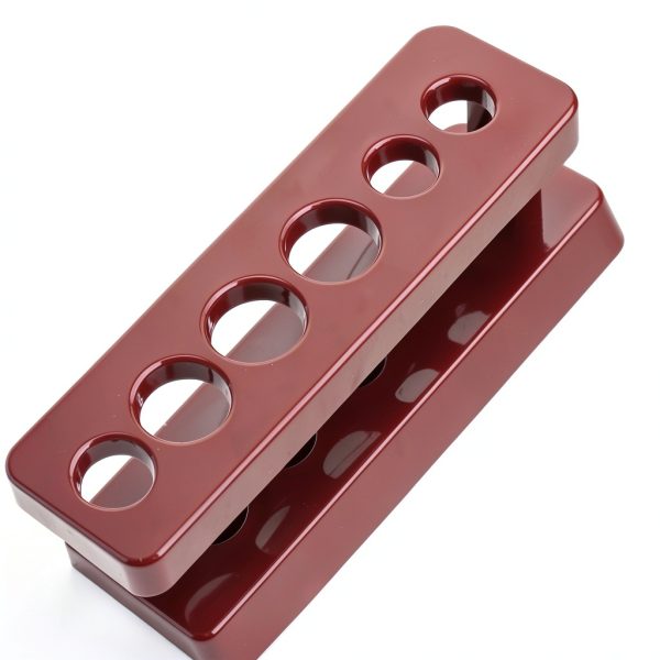 Test Tube Holder 6 Hole ABS Plastic Rack Stand Caralin Space Saving-1