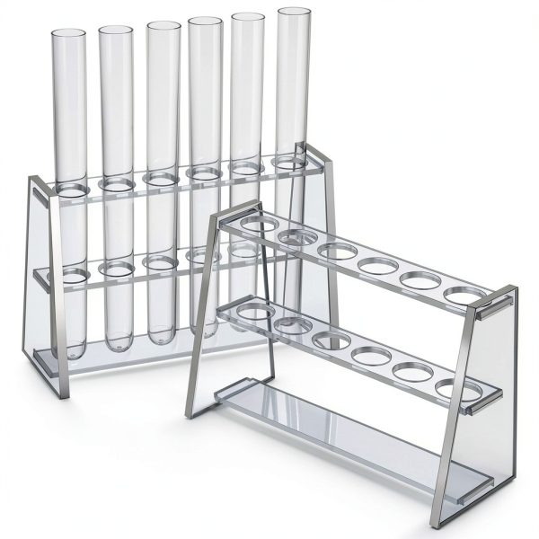 Acrylic Test Tube Holder Rack 2 Pack AceOrbit Clear 6‑Well Lab Rack-0