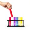 Juvale Test Tube Shot Glasses Plastic 4 Pack Multicolor 1.5 oz Tubes-2