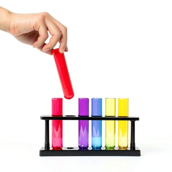 Juvale Test Tube Shot Glasses Plastic 4 Pack Multicolor 1.5 oz Tubes-2