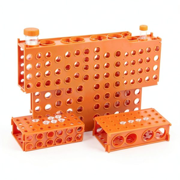 4 Way Test Tube Rack Holder 5 Pack Interlocking Plastic Tioncy-2